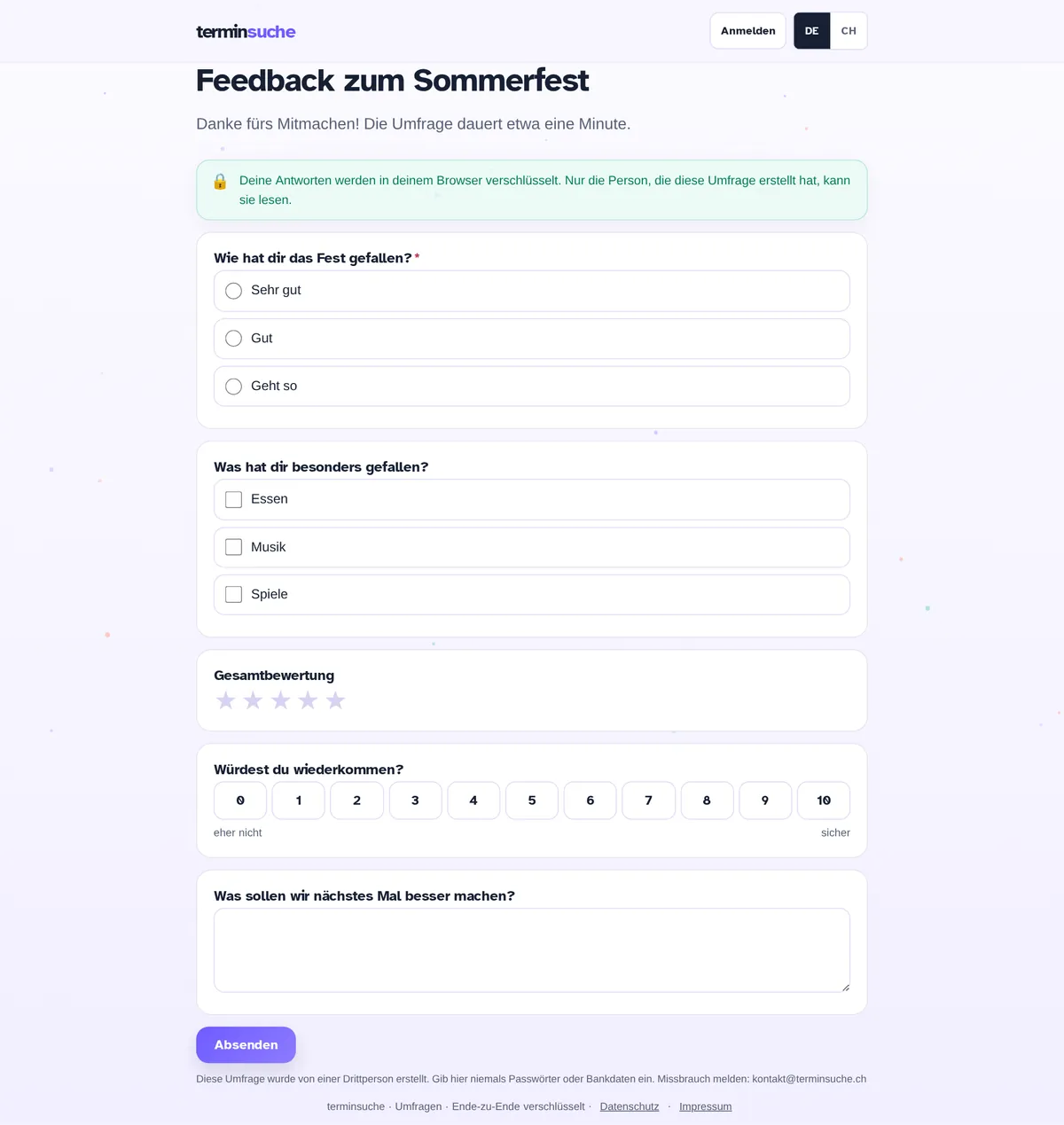 Fragebogen am Computer ausfüllen