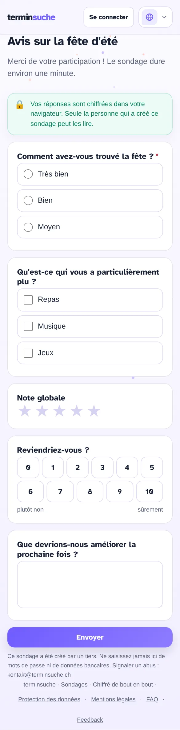 Remplir un questionnaire sur smartphone